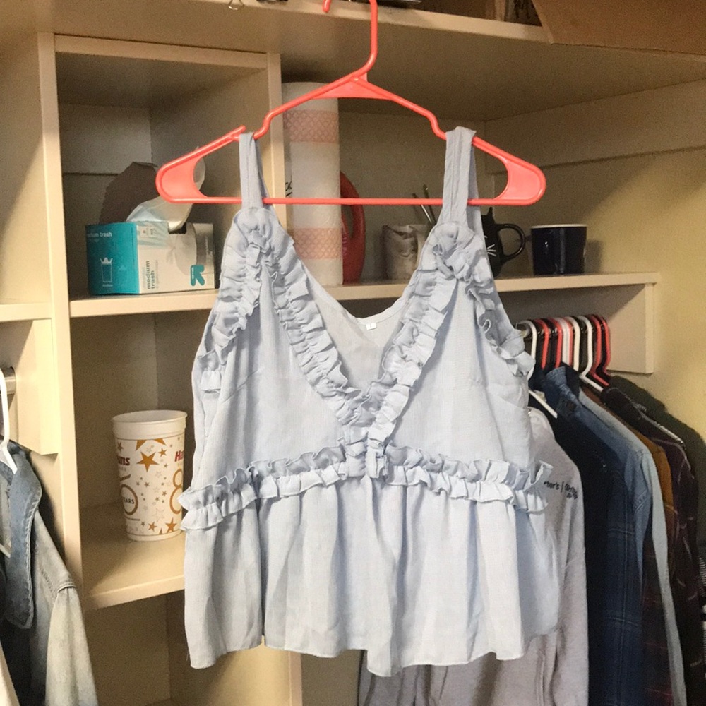 Ruffle Low Cut Tank
